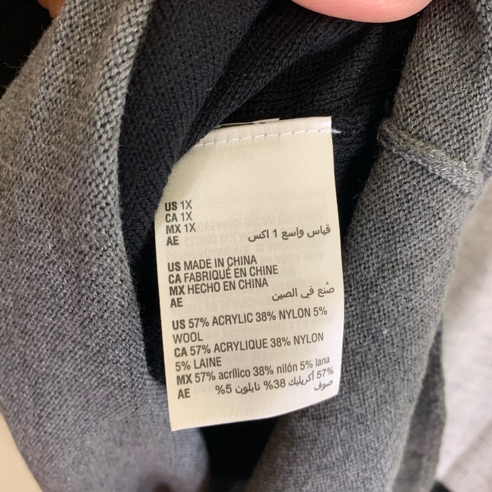 INC Plus Size long Sleeves High Low Sweater Top 1X - Picture 7 of 8